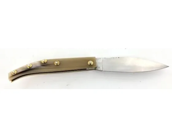 Sabatier Régional | Traditionnel<Agenais 12 cm - Corne Blonde - Guilloché - rosettes apparentes