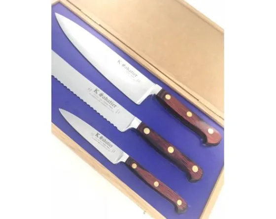 Sabatier Coffret Cadeau | Sets De Couteau Pro<Auvergne - Coffret Chêne - Cuisine 21 cm - Pain 21 cm - Office 10 cm