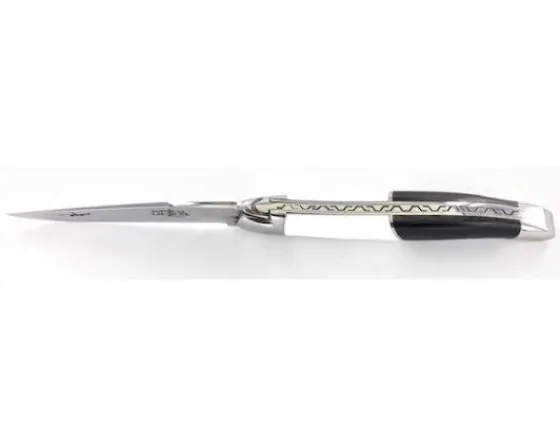 Sabatier Régional | Traditionnel<Couteau Laguiole Airbus Manche en Fibre de Carbone - Acrylique Blanc