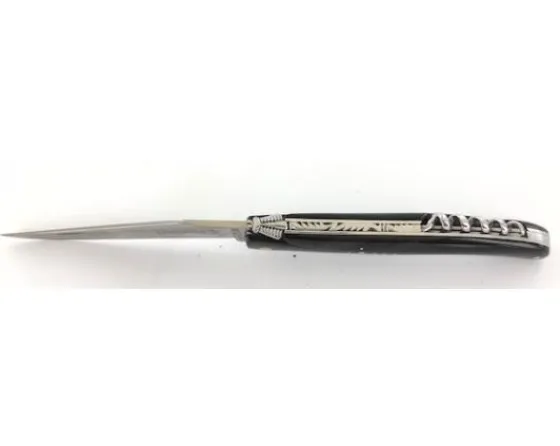 Sabatier Régional | Traditionnel<Design Beillonnet MOF - Laguiole 12 cm - Tire-bouchon - Corne de Buffle - Guilloché