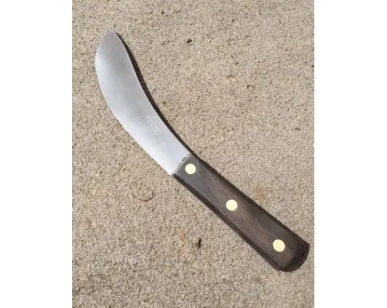 Sabatier Couteaux Lame Acier Inoxydable | Couteaux À Viande<Dépeceur renversé 16 cm - pour chasseur  - Plate Semelle - Inox - Bois Noir IDEP