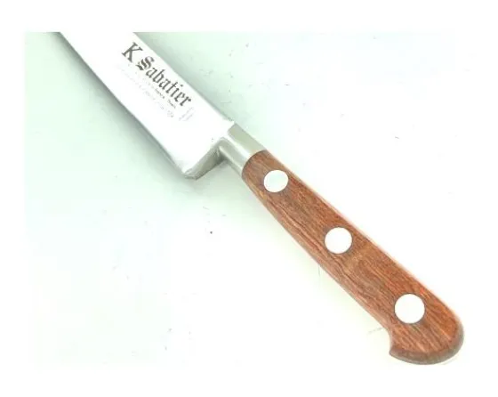 Sabatier Le Coin Des Affaires | Couteaux Lame Acier Inoxydable<Filet de Sole  20 cm - Bois naturel palissandre - Rivets Aluminium - Ref 433