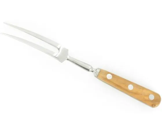 Sabatier Couteaux Lame Acier Inoxydable | Couteaux À Viande<Fourchette Courbe 15 cm  - Acier Inoxydable - Manche Olivier