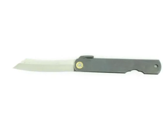 Sabatier Traditionnel<Higonokami - KDM 90 Carbone - Manche en Acier Noir