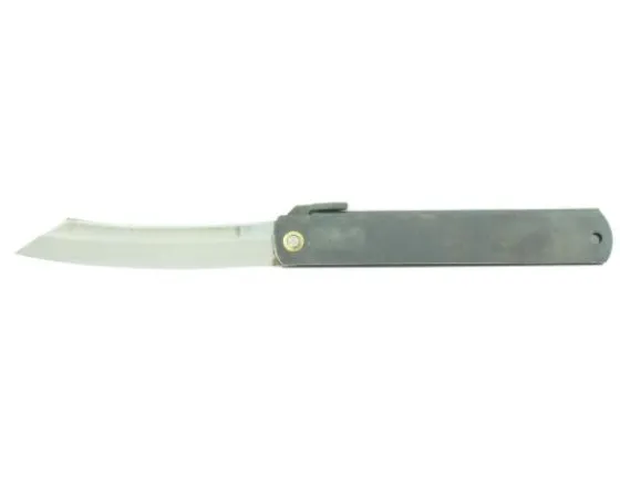 Sabatier Traditionnel<Higonokami - KDM 120 Carbone - Manche en Acier Noir