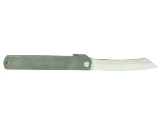 Sabatier Traditionnel<Higonokami - KDM 120 Carbone - Manche en Acier Noir