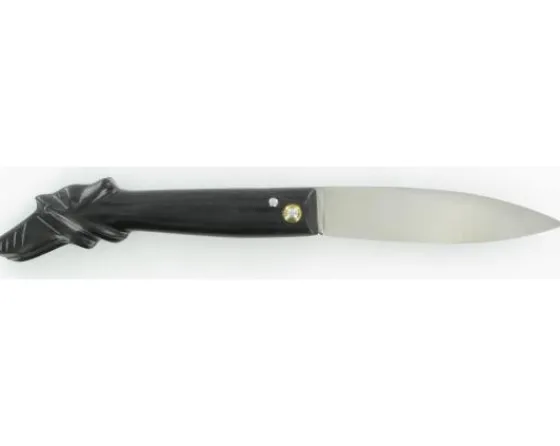 Sabatier Régional | Traditionnel<La Capucin Corne Noire Sculptée Tête de Chien
