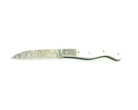 Sabatier Régional | Traditionnel<Laforêt - Lame et mitre damas - manche nacre blanche