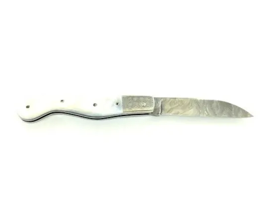 Sabatier Régional | Traditionnel<Laforêt - Lame et mitre damas - manche nacre blanche