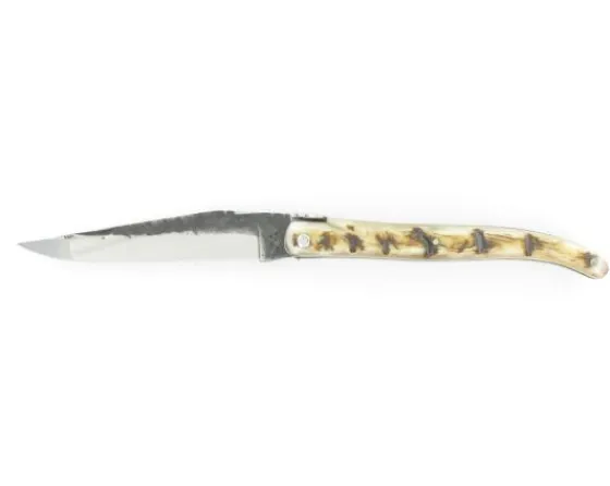 Sabatier Régional | Traditionnel<Laguiole 12 cm Croûte de Bélier - Plein Manche - Lame Brute de Forge