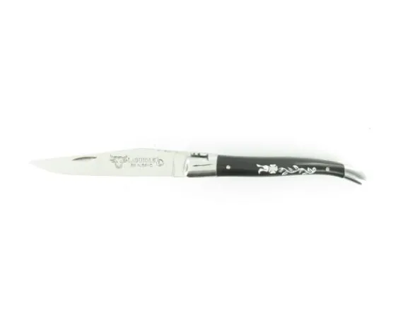 Sabatier Régional | Traditionnel<Laguiole 10 cm Fleur de Diamant - Ebène - 2 mitres