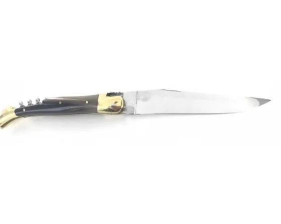 Sabatier Régional | Traditionnel<Laguiole Tradition 12 cm - 2 mitres Laiton - 2 pièces - Ponte de Corne