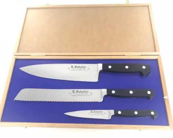 Sabatier Coffret Cadeau | Sets De Couteau Pro<Proxus - Coffret Chêne - Cuisine 21 cm - Pain 21 cm - Office 8 cm