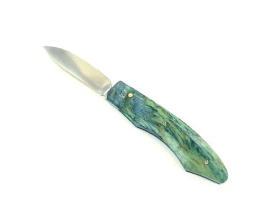 Sabatier Régional | Traditionnel<Roberto Ottonello - Liner Lock Bouton- bois vert