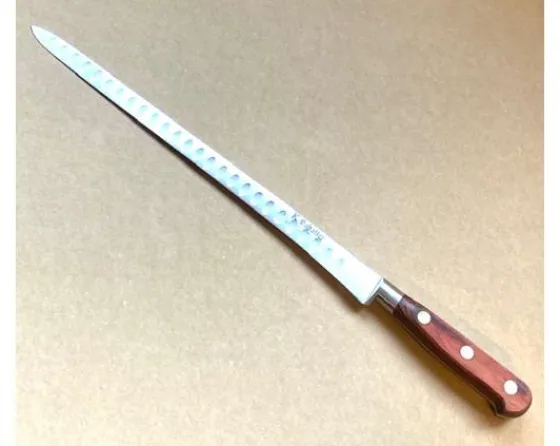 Sabatier Le Coin Des Affaires | Couteaux Lame Acier Inoxydable<Saumon 30 cm alvéolé manche Bois Stamina