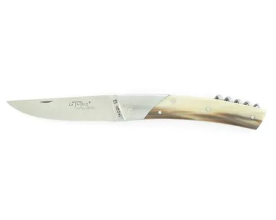 Sabatier Régional | Traditionnel<Thiers 11 cm CORNE BLONDE avec tire-bouchon