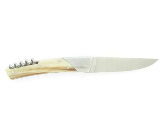 Sabatier Régional | Traditionnel<Thiers 11 cm CORNE BLONDE avec tire-bouchon