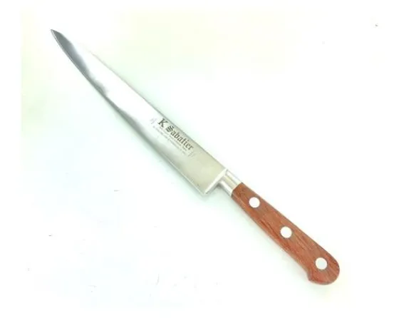 Sabatier Le Coin Des Affaires | Couteaux Lame Acier Inoxydable<Tranchelard 25 cm - Bois naturel palissandre - Rivets Aluminium - Ref 424