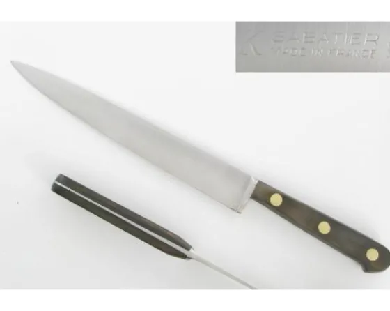 Sabatier Couteaux Lame Acier Inoxydable | Couteaux À Viande<Tranchelard 20 cm Canadien - INOX - Bois Noir